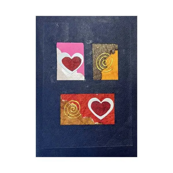 Carte «Homme sceau» en papier et en paille est faite main et est issue du commerce équitable.