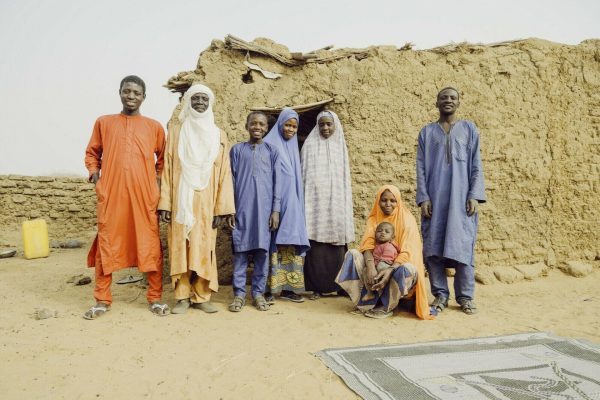 Lepra betroffene Familie in Niger